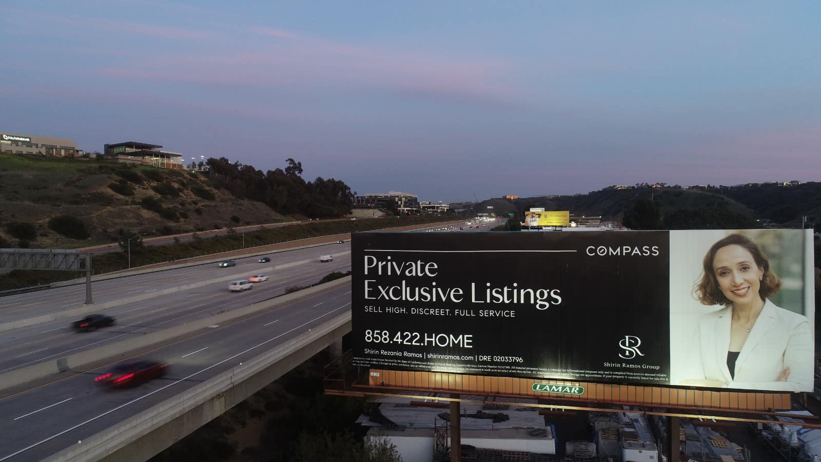 Nice sunset picture of my billboard!