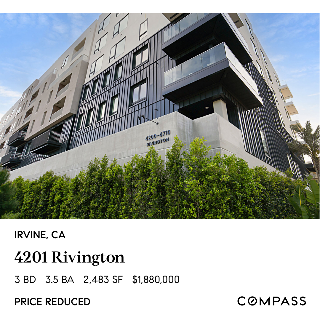 Price Reduced! In Lexington at Central Park West, 4201 Rivington, Irvine, CA 92612